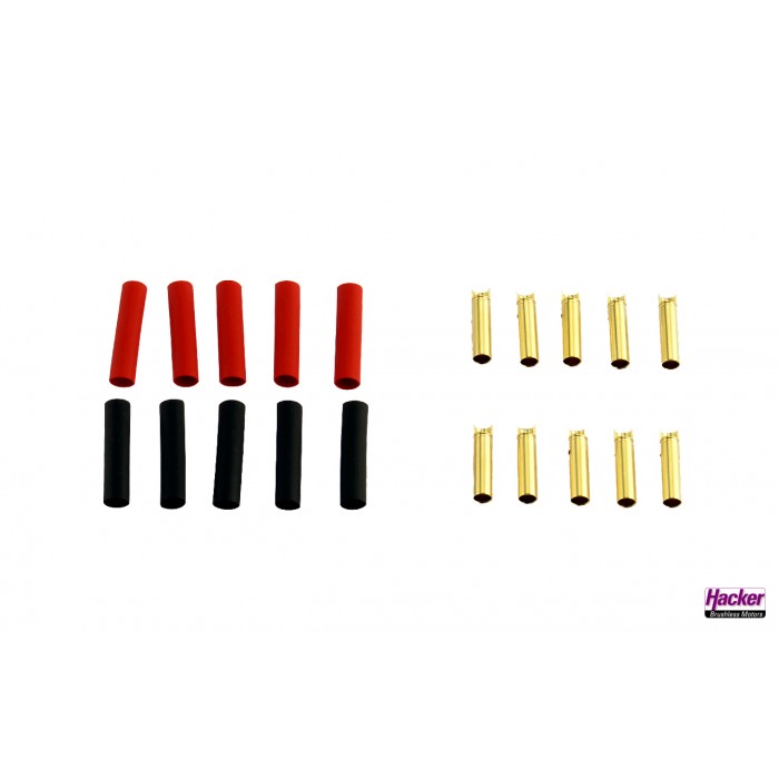 Hacker - Spinotti dorati - 4 mm Femmina (10 Pz)