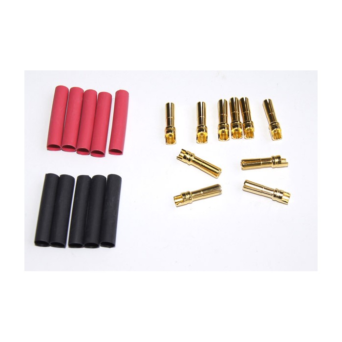 Hacker - Spinotti dorati - 4 mm  Maschio (10 Pz)