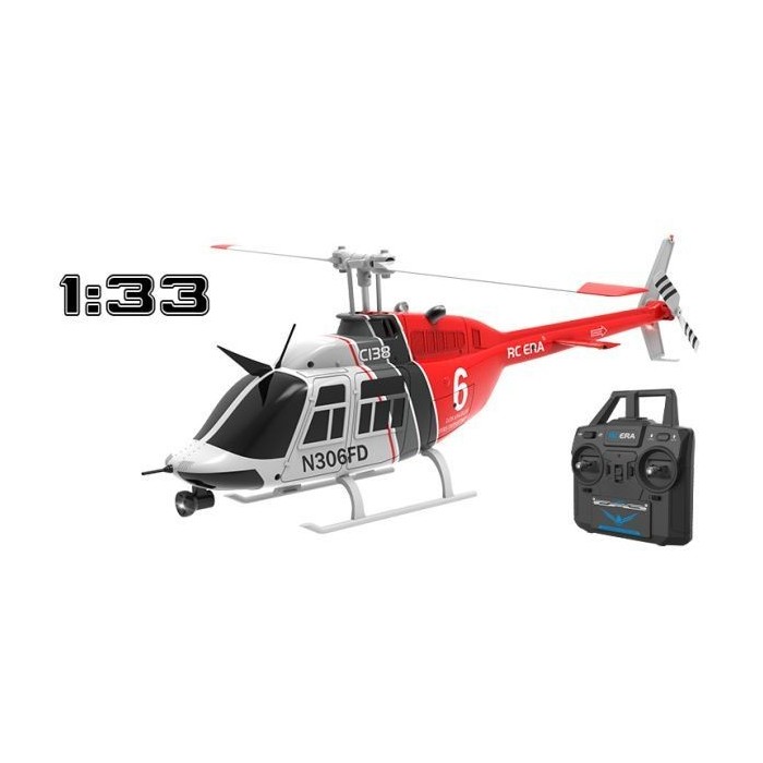 RC ERA - Elicottero C138 (RTF) Bell 206 Red/White