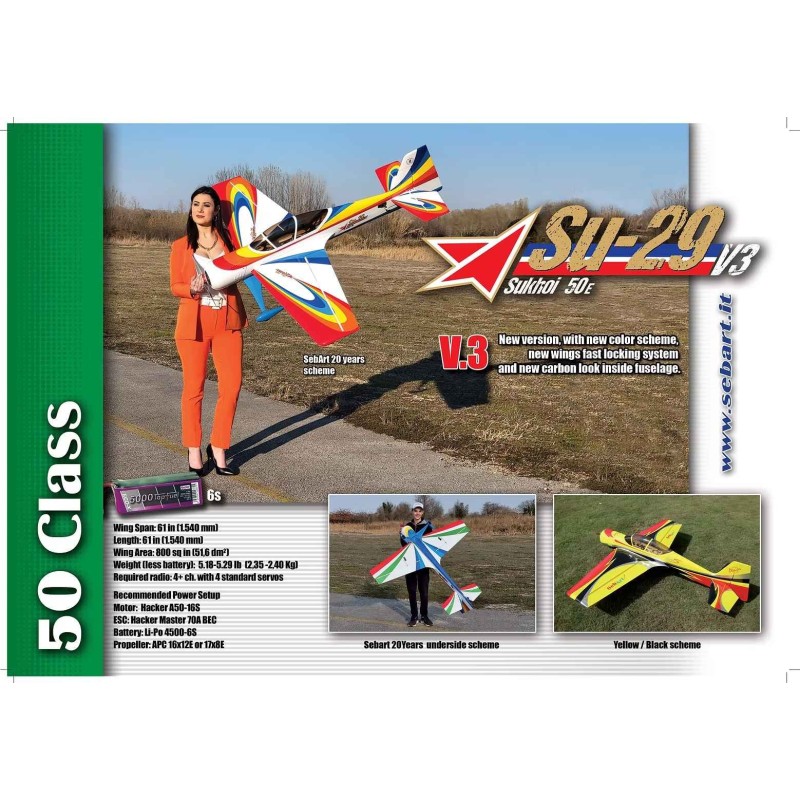 Sebart - Sukhoi 29S 50 E V3 - Blue / Red   New Col