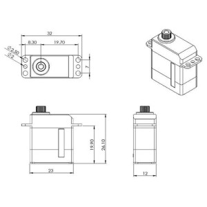 MKS - DS93 Micro Servo Digi-Servo, 23x12x28mm, MG