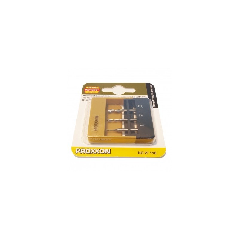 Proxxon - Serie 3 frese metallo duro x MF 70 diame