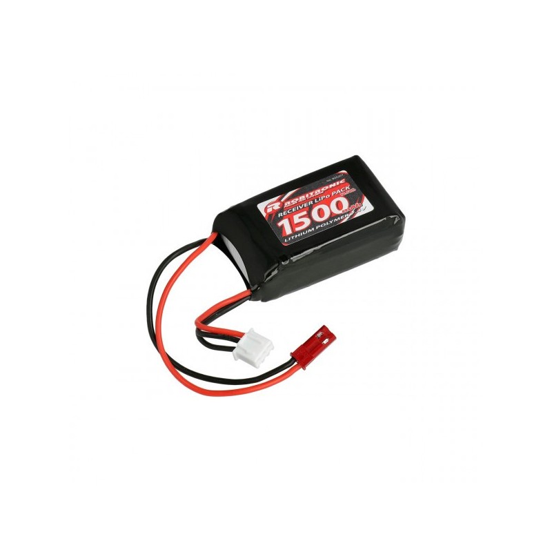 Robitronic - Batteria Lipo 1500mAh AAA Hump Size f
