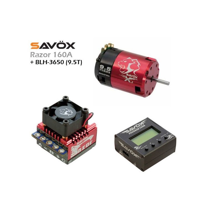 Savox - Combo ESC (RAZOR 160A) + PROG. CARD + BLH-