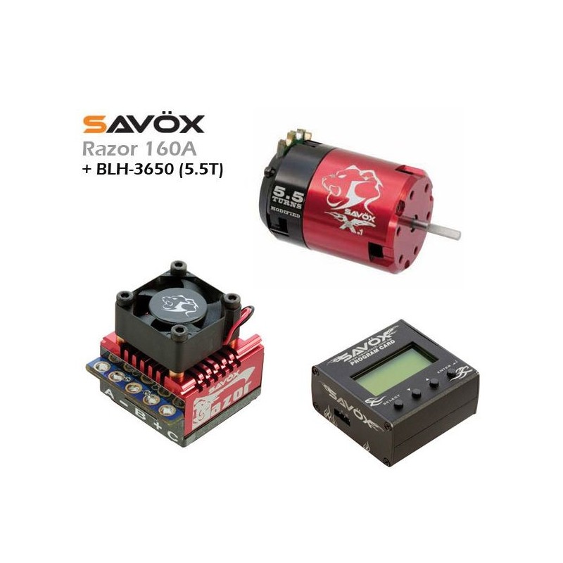 Savox - Combo ESC (RAZOR 160A) + PROG. CARD + BLH-