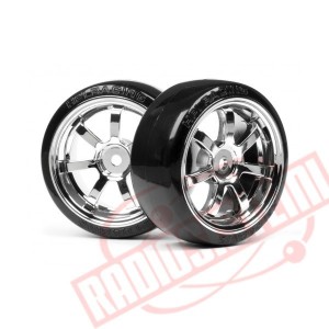 HPI - PNEUMATICO T-DRIFT 26MM CON CERCHIO CROMO (2