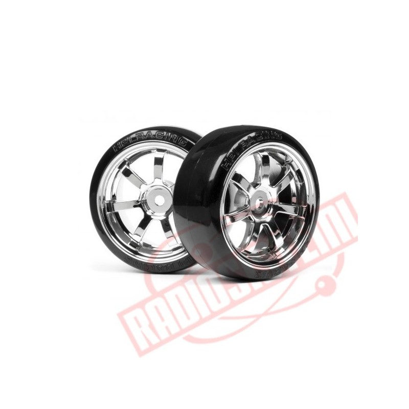 HPI - PNEUMATICO T-DRIFT 26MM CON CERCHIO CROMO (2