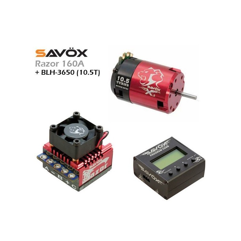 Savox - Combo ESC (RAZOR 160A) + PROG. CARD + BLH-